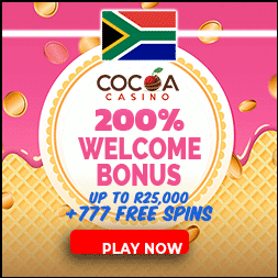 Cocoa Welcome offer up to R25000 bonus plus 777 Free spins